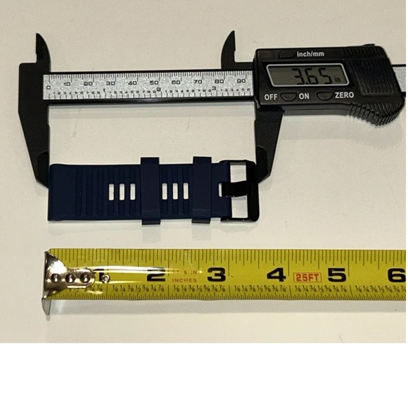 Watch Band 25mm Navy Blue w White Rubber Replacement 4 Nixon 51-30 Strap Garmin - Picture 9 of 12